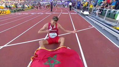 Photo of بالفيديو.. البقالي يتوج بالميدالية الذهبية لسباق 3000 موانع ضمن بطولة العالم
